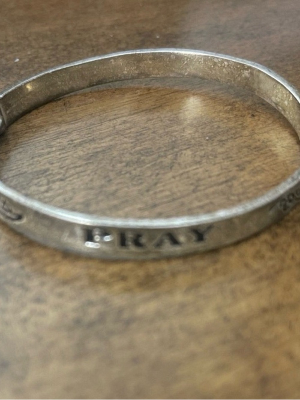 Source Unknown Silver-Tone Prayer Affirmation Bracelet